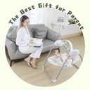 Portable Baby Swing for Infants, Compact & Foldable Infant Swing with 5-Speed Swing,Music, Timer, Cushioned Seat, Battery Operated, 0-9 Months 6-20 lbs, SG2404