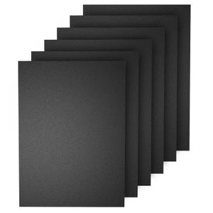 6 Pack Black ABS Plastic Sheet 12" x 16" x 0.06"- Black Moldable Flexible Thermoplastic Panel 1/16" Thick (1.5mm) for Home Decor, DIY Materials and Handcrafts(Matte & Textured Finish)