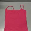 SUUKSESS Women Double Line Square Neck Tank Top Summer Y2K Going Out Basic Cami Shirt, Small