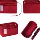 ZTUJO Purse Organizer Insert, Felt Bag Organizer with Metal Zipper, Handbag & Tote Shaper, For Speedy Neverfull Tote, 7 Sizes