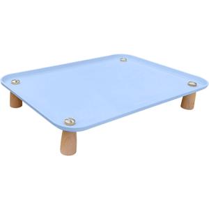 2 x Large Elevated Cat & Dog Bowl Stand,3 inch Height Raised Feeder Compatible with Most Automatic Pet Feeders & Water Fountains, Anti-Slip & Spill-Proof Large Pet Food Tray,17 x 12 Inches (Blue)