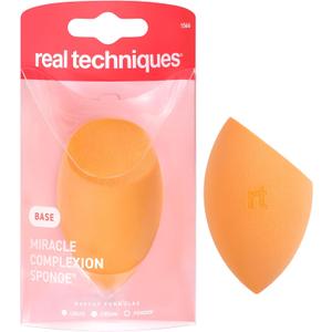 Real Techniques Miracle Complexion Sponge, Vegan & Cruelty-Free Makeup Sponge for Liquid & Cream Formulas, 3-Point Design for Streak-Free Blending & Contouring, Latex-Free, Washable x 3
