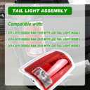 Lochnchn LED Tail Light Assembly Compatible with 2013-2018 Dodge Ram 1500,2014-2018 Ram 2500 3500 Left Driver Side Taillights Rear Outer Tail Lamp Replace CH2800202 68093079AB