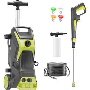 Pressure Washer 4800PSI-MAX-2.6GPH Power Washer with 4 Quick Connect Nozzles, High Pressure Cleaning Machine with Foam Cannon for Cars/Fences/Driveways/Home Cleaning