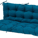 QILLOWAY Outdoor/Indoor Bench Cushion,Porch Swing Replacement Cushions 2-3 Seater Loveseat Chair Pads with Backrest and Ties for Garden Patio Furniture (51inx40in, Teal)