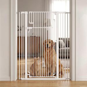51-inch Extra Tall Pet Gate for Cats & Dogs,White | Fits widths of 31.5-42.5,Extra Tall Design, Pressure/Screw mounted, Suitable for Indoor Doorways liveing Room