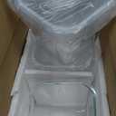 Soup Containers with Lids Glass 32 oz, 4 Cup Borosilicate Glass Food Storage Containers, Microwave & Freezer Safe Jars, Small Square Meal Prep Bowl for Salad, Fruit, Lunch, Ice Cream, Travel, 4 Pack (Transparent)