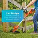 BLACK+DECKER Weed Wacker with Auto Feed, 14-Inch 2 in 1 String Trimmer Lawn Edger, Powerful 6.5-Amp Lightweight Electric Weed Eater (BESTA510)