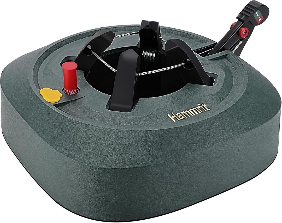 Christmas Tree Stand for Real Trees, Heavy Duty Live Christmas Tree Stand with Reservoirs, Fits Trees up to 7.5 Ft (1.2-5 In Diameter), No Assembly Required Real Christmas Tree Base Foot Press