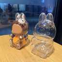 2 x Protective Case for LA-BU-BU Sitting Figure - Crystal Clear Collector Display Box with Anti-Scratch Surface, Compatible with La-bu-bu Sitting Series