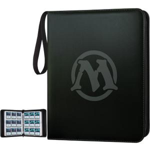Trading Card Binder,9-Pocket Premium Collector Card Binder Holds 720 Cards,Standard Cards Collection Album Folder for MTG,TCG,Yugioh(Black 2)