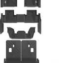 3W Floor Mats & Cargo Liner for Acura MDX 2022-2024 2025, TPE Custom Fit Floor Liner & Trunk Mats & Backrest Mat, All Weather Acura MDX Accessories Car Mats 1st, 2nd and 3rd Row, Black