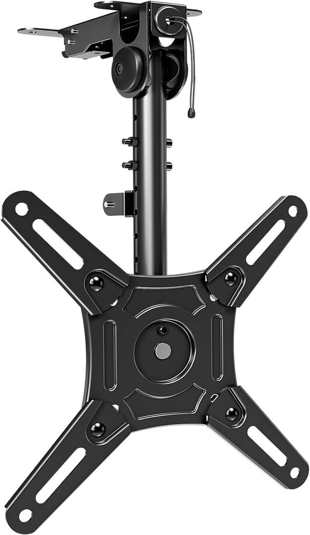 ELIVED Flip Down Ceiling TV Mount for Most 14-40 Inch TVs, Floding TV Mount for Flat and Pitched Roof, Height Adjustable Full Motion tv Bracket 360 Swivel, Max VESA 200x200mm, up to 22 Lbs, YD3030