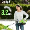 Electric Weed Wacker Cordless, 21V Battery Powered Weed Eater with Charger & 2 Batteries, Stringless Weed Whacker with Metal Blade, Light Weight 3 in 1 Grass Trimmer Edger Brush Cutter for lawn Garden