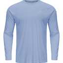 YOVVI Men Swim Shirt (Blue, L)