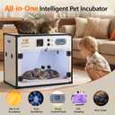 Puppy Incubator Large Intelligent Constant Temperature Pet Brooder with Air-Warming Design, Timed Ventilation, Suitable for Newborn Puppies, Kittens & Small Mammals (White)