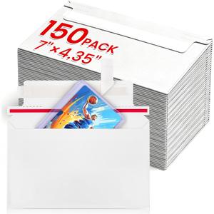 150 Pack Rigid Mailers, 7"x4.35" Trading Card Shipping Envelopes for Collectors & Sellers, Perfect Size Lightweight Shipping Envelopes for Toploaders and Semi-Rigid Holders,Protector Supplies