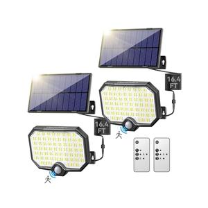 TECKNET Solar Outdoor Lights, 2500LM LED Flood Lights with Remote Control Solar Motion Sensor Lights with 3 Modes, IP65 Waterproof, Solar Powered Security Lights for Outside Patio, Yard, Garage