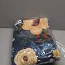 DUKINO 4x6 Area Rug, Lightweight Non Slip Washable Floral Rug, Indoor Low Pile & Non-Shedding Boho Design Rugs for Bedroom, Living Room, Dining Room, Dark Blue