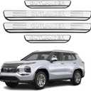 Chrome Door Sill Protector Trim Guard for Mitsubishi Outlander 2013 2025 2026, Stainless Steels Accessories Plates Cover Auto Interior Accessory Kick Panels