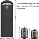 ECOOPRO Warm Weather Sleeping Bag - Portable, Waterproof, Compact Lightweight, Comfort with Compression Sack - Great for Outdoor Camping, Backpacking & Hiking-83 L x 30" W Fits Adults