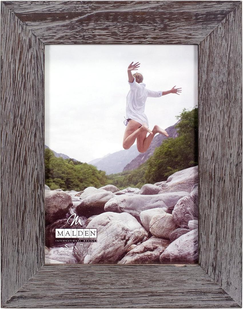 Malden 11x14 Floating Glass Picture Frame, Made to Display 8x10 Floating Picture, 11x14 Glass Size