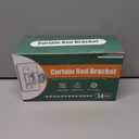 No Drill Curtain Rod Holders, Heavy Duty Self Adhesive Curtain Brackets Hooks, Adjustable Nail-Free Stick on Wall Hangers for Bathroom, Bedroom, Kitchen and Livingroom (14 Pack)