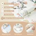 Safiyya Vintage Wallpaper Peel and Stick Floral Beige Contact Paper Roses Tulips Botanical Wall Paper Self Adhesive Farmhouse Removable Wallpaper for Bedroom Bathroom Vinyl Roll 17.3"x 78.7"