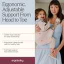 Ergobaby Upsie Sling Baby Carrier for Babies and Toddlers 6-48 Months (17-45 lbs) - 2-Position Ergonomic Baby Carrier with Front Storage Pocket, Hip-Healthy Positioning - Midnight Blue