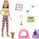 Barbie It Takes Two Stacie Doll & Accessories, Camping Playset with Doll, Pet Tent, Puppy, Sticker Sheet & Accessories (Multi Color)