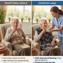 Adult bibs for seniors, 2-Pack Waterproof Reusable Extra Large 35"x22", Dignity Bib for Elderly Assisted Living