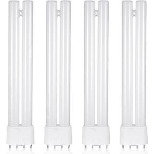 4 Pack 18W Bug Zapper Replacement Bulb, H Shaped Twin Tube Bulbs with 4 Pin Base 18W Bug Zapper Lamp for Indoor Outdoor, 8.6 Inch