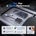 Wireless CarPlay Adapter for iPhone, Super mini Compact 2-in-1 Dongle for Apple iOS10+, Convert Wired to Wireless CarPlay, Instant Connectivity, Fit for Cars from 2016 with Built-in CarPlay