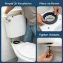 3'' Toilet Tank Gasket Replacement Parts Rubber Ring Seal and Gaskets with 2Pcs Brass Bolts & Kit, Toilet Tank to Bowl Repair for American Standard Leak Preventer