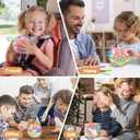 ddLUCK Sensory Activity Ball, Silicone Fidget Toys for Autism, ADHD, Stress & Anxiety Relief, 10 Colors Silent Calming Travel Play Fidgets Toy Balls for Kids 3+ & Adults with 20 Strings (White)