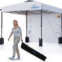 12X12 Pop Up Canopy Tent, Removable Pockets Sidewall for Extra Storage, Easy Up Canopy, Heavy Duty One Person Set Up Event Tent, White