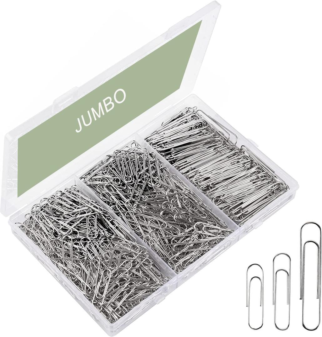 Clear Jumbo Paper Clips - 85 Count