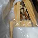 Wooden Bassinet Stand with Foldable Wheels and Change Mat, Rocking Moses Basket Stand for Baby Bassinets, Baby Basket Stand with Waterproof Diaper Changing Pad