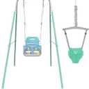 2 in 1 Toddler Swing & Baby Jumper, Foldable Baby Swing Outdoor & Indoor Use, Easily Installable and Storable
