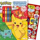 Kids Coloring & Activity Books for Boys Ages 4-8 Featuring Sonic The Hedgehog,Pokemon Bundle with Coloring Utensils, Stickers, and More