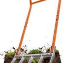 VASALAID Broadfork 5-Tine Broad Fork for Gardening Ergonomic U-Shaped Design Heavy Duty Broadfork Tool for Gardening Cultivating Farm Garden Digging Crushing Aerate Soil (Patent Pending)