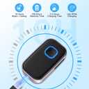 COMSOON Bluetooth AUX Adapter for Car, Noise Reduction Bluetooth Receiver for Music/Hands-Free Calls, Wireless Audio Receiver for Home Stereo/Speaker, 16H Battery Life/Dual Connect (Black+Pink)