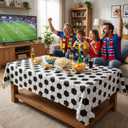 2 x Soccer Field Tablecloth 54 x 108 Inch, Green Football Field Party Decorations, Disposable Plastic Table Cover for Soccer Birthday Party, Sports Theme Party Supplies, Game Day Table Decor(Checkered)