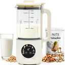 8-in-1 Nut Milk Maker Machine, 50oz Glass Soy Almond Oat Milk Maker with 20 Blades, Delay Timer, Constant Temperature, Self-Cleaning, Overheat Protection, Recipe Included