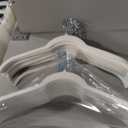 30 Pack Velvet Clothes Hangers, Non-Slip Flocked Hangers with 360 Swivel Hook, Space-Saving Slim Felt Hangers for Shirts, Coats, Dresses, Blouses(White)