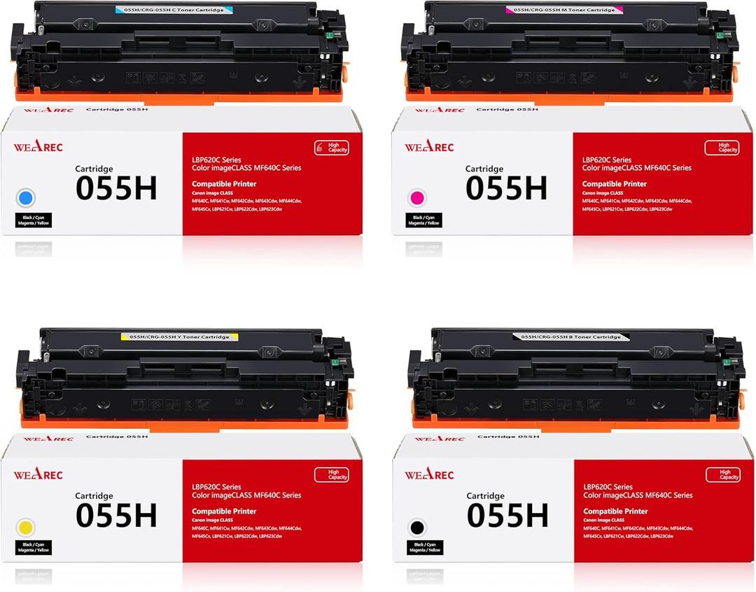 Cartridge Replacement for Canon 055H 055 Toner 055 Cartridge Replacement Compatible with Canon Color LBP663cdw MF742Cdw MF744cdw MF746Cdw MF743Cdw MF741Cdw Printer