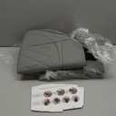 2 Pack PU Leather Front Car Seat Cover Bottom Car Seat, Anti-Slip and Full Wrap Driver Car Seat Protectors with Storage Pocket, Luxury Waterproof Bottom Auto Seat Cushion Pad for Most Vehicles(Gray)