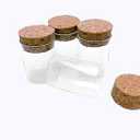 GLASS JARS WITH CORK LID 2ct (3 Pack)