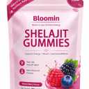 Bloomin Shilajit Gummies for Women, Daily Wellness & Natural Energy Support, with Shilajit & Saffron, Supports Energy, Mood & Balance, Natural Formula, 60 Gummies, exp date 06/2028