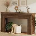 Huuger 54 Inch Entryway Table, Retangular Console Table, Farmhouse Sofa Table Behind the Couch, Long for Entrance, Hallway, Foyer, Living Room, Rustic Brown